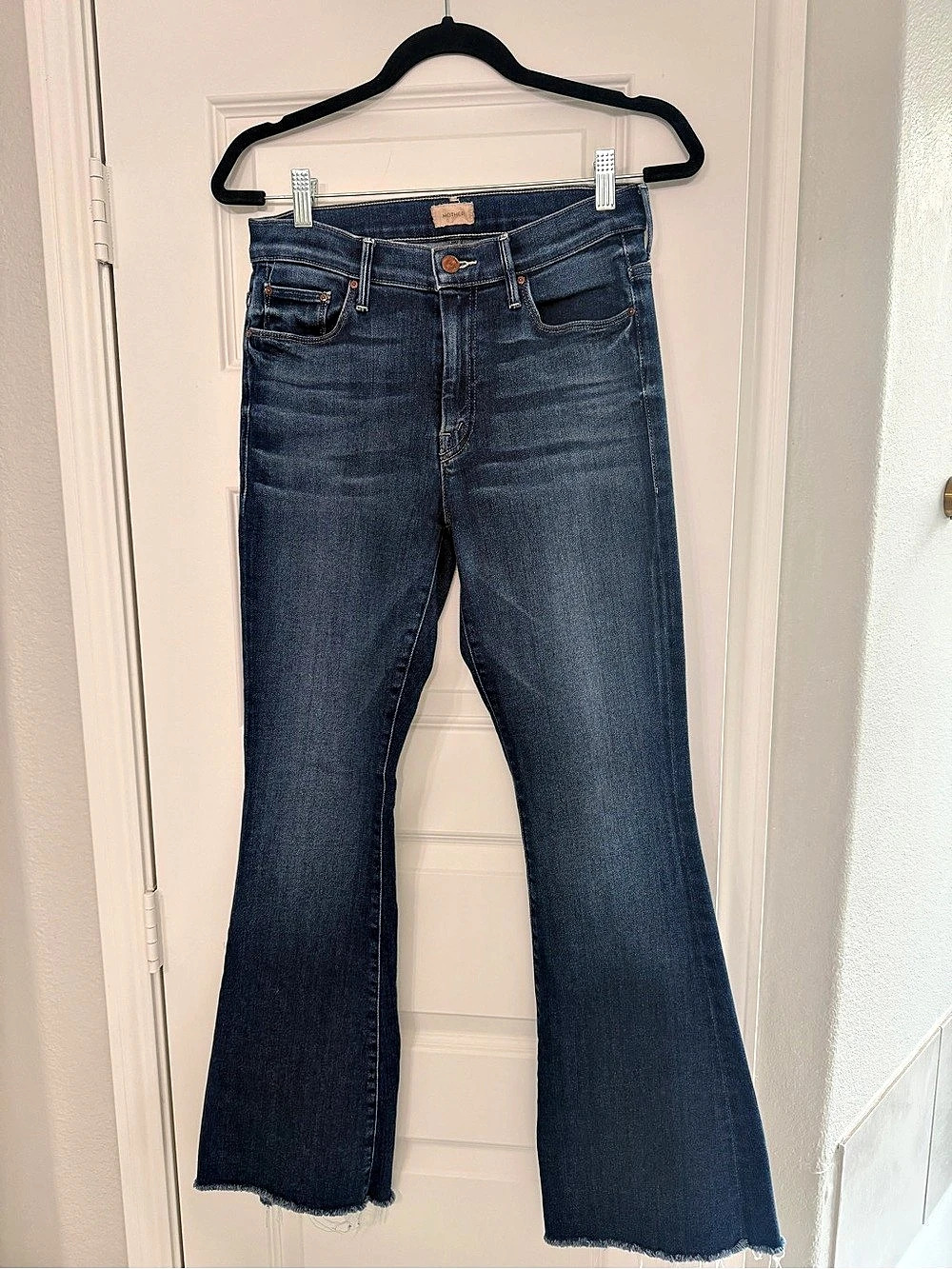 Mother The Weekender Fray Flare Jeans